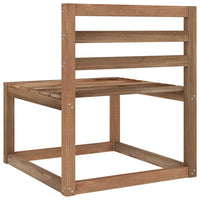 Thumbnail for Garten-Palettensofa 3-Sitzer mit Kissen Beige Kiefernholz