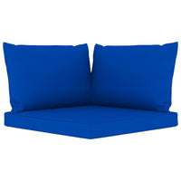 Thumbnail for Garten-Palettensofa 3-Sitzer mit Kissen Blau Kiefernholz