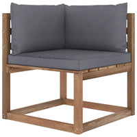 Thumbnail for Garten-Palettensofa 4-Sitzer mit Kissen Kiefernholz Imprägniert