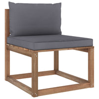 Thumbnail for Garten-Palettensofa 4-Sitzer mit Kissen Kiefernholz Imprägniert