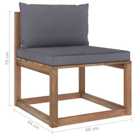 Thumbnail for Garten-Palettensofa 4-Sitzer mit Kissen Kiefernholz Imprägniert