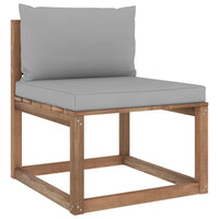 Thumbnail for Garten-Palettensofa 4-Sitzer mit Kissen Kiefernholz Imprägniert