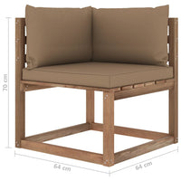 Thumbnail for Garten-Palettensofa 4-Sitzer mit Kissen Kiefernholz Imprägniert