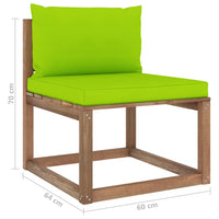 Thumbnail for Garten-Palettensofa 4-Sitzer mit Kissen Kiefernholz Imprägniert