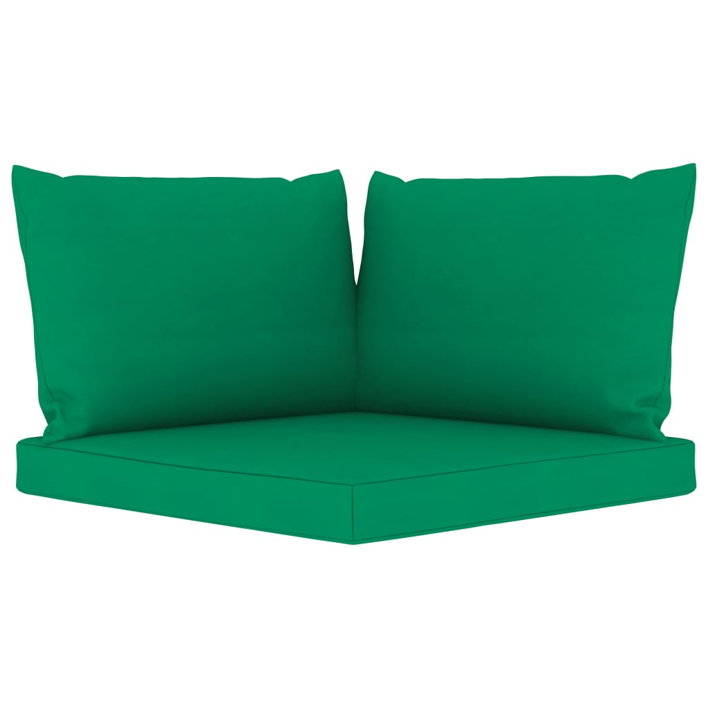 6-tlg. Garten-Lounge-Set mit Grünen Kissen