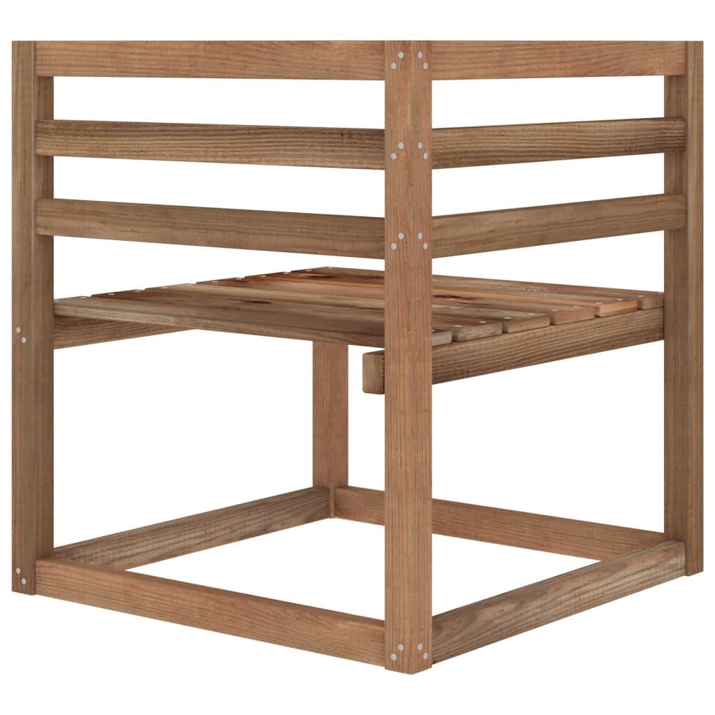 6-tlg. Garten-Lounge-Set Kissen Grau Kiefer Imprägniert