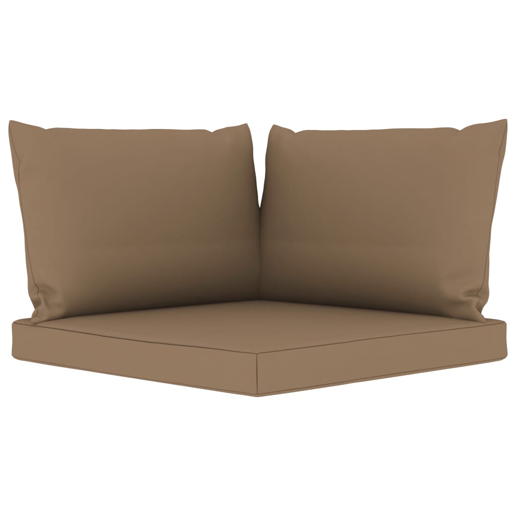 9-tlg. Garten-Lounge-Set mit Taupe Kissen