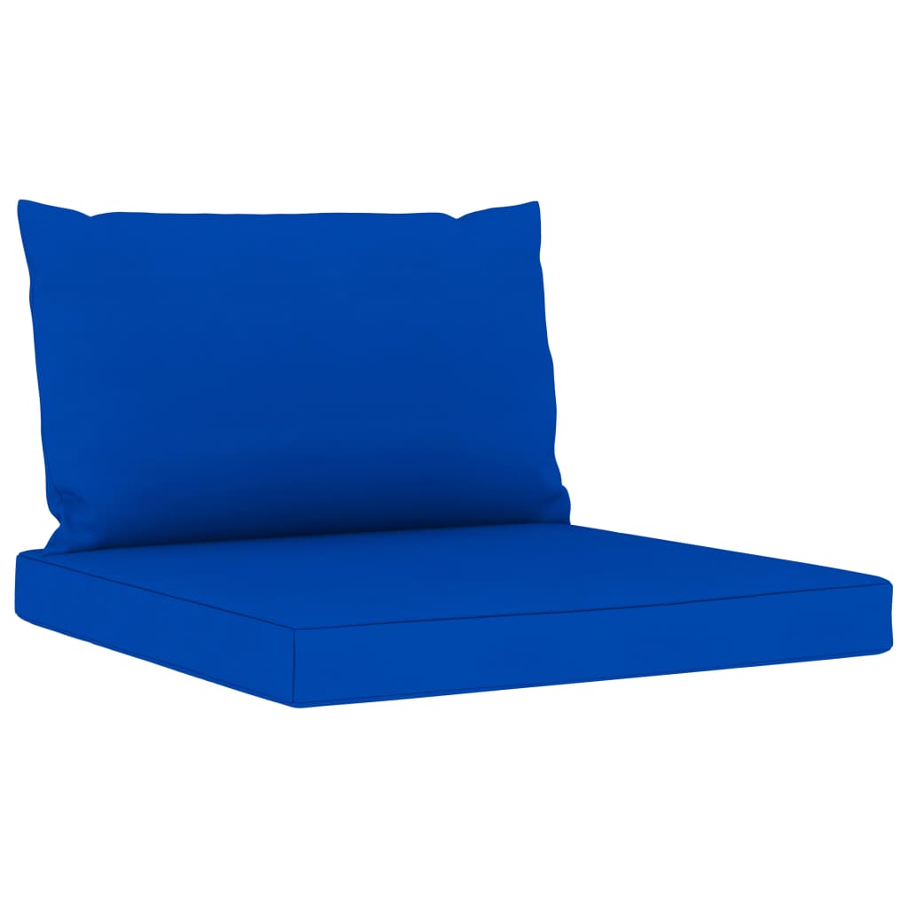 9-tlg. Garten-Lounge-Set mit Blauen Kissen