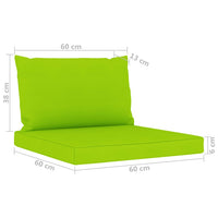 Thumbnail for 9-tlg. Garten-Lounge-Set mit Hellgrünen Kissen