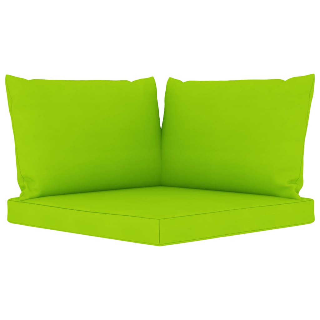 9-tlg. Garten-Lounge-Set mit Kissen Hellgrün