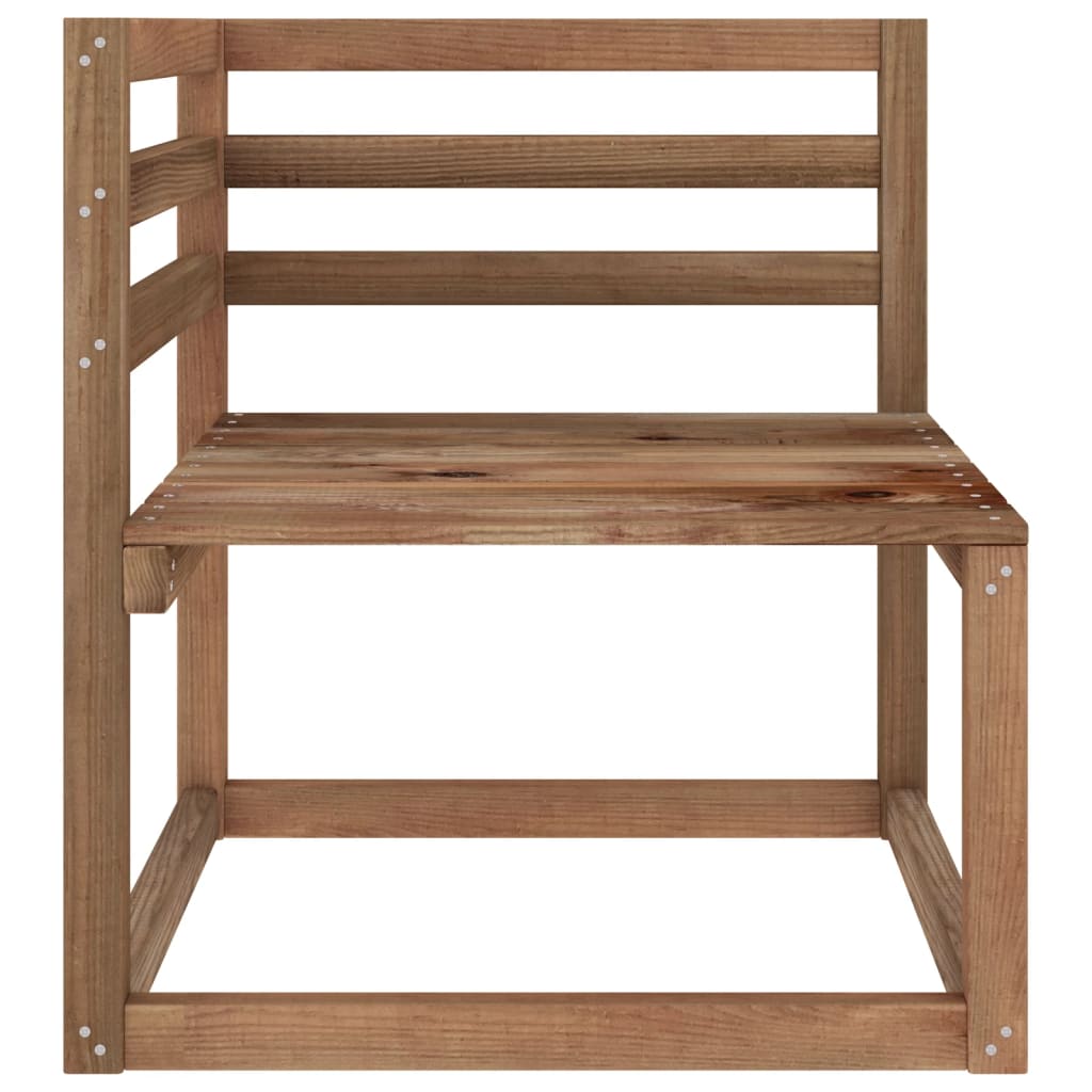 6-tlg. Garten-Lounge-Set Braun Imprägniertes Kiefernholz
