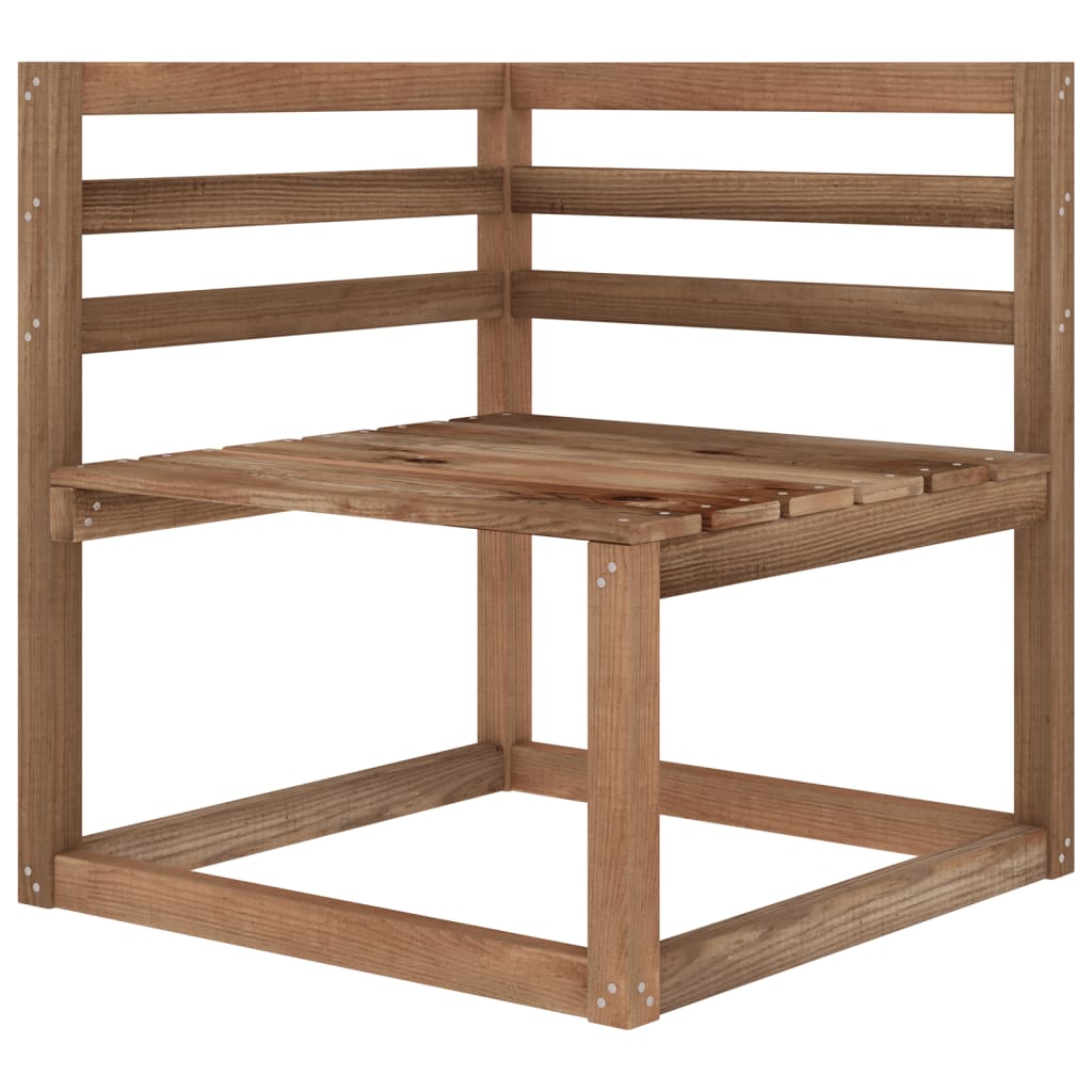 6-tlg. Garten-Lounge-Set Braun Imprägniertes Kiefernholz