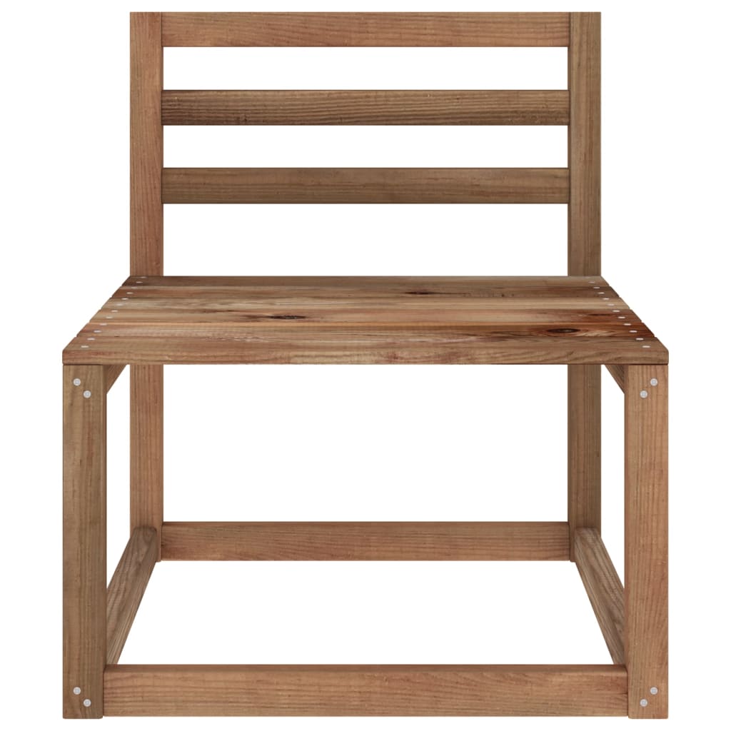 6-tlg. Garten-Lounge-Set Braun Imprägniertes Kiefernholz