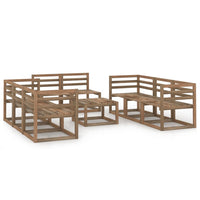 Thumbnail for 9-tlg. Garten-Lounge-Set Braun Imprägniertes Kiefernholz