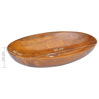 Thumbnail for Waschbecken Massivholz Teak 60x40x10 cm