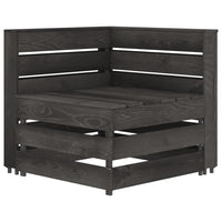 Thumbnail for Garten-Paletten-Ecksofa Grau Imprägniertes Kiefernholz