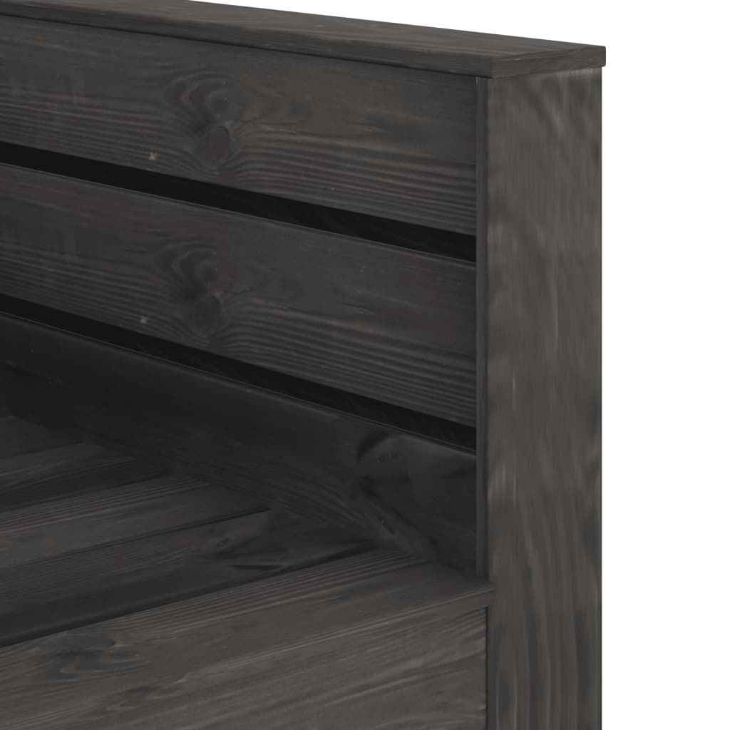 2-tlg. Garten-Paletten-Lounge-Set Kiefernholz Grau Imprägniert