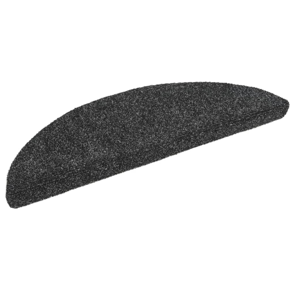 Selbstklebende Treppenmatten 10 Stk. Dunkelgrau 56x17x3 cm