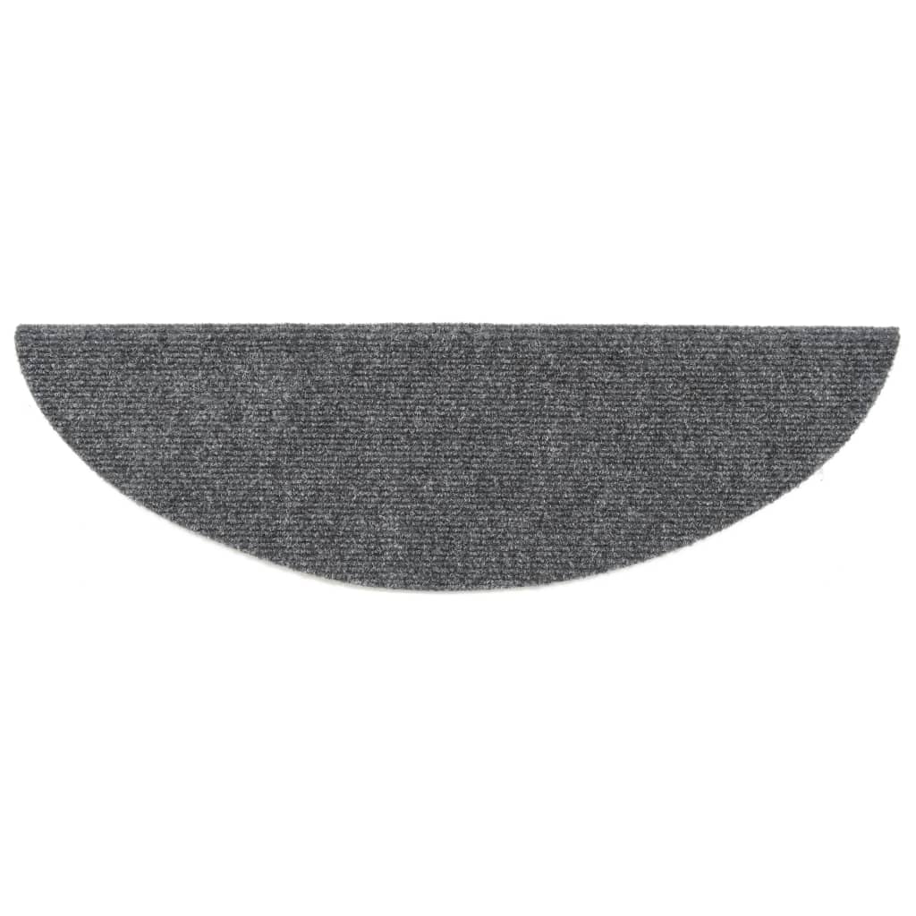 Selbstklebende Treppenmatten 10 Stk. Hellgrau 56x17x3 cm
