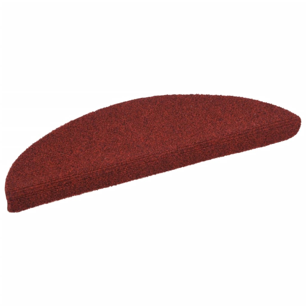 Selbstklebende Treppenmatten 10 Stk. Rot 56x17x3 cm Nadelvlies