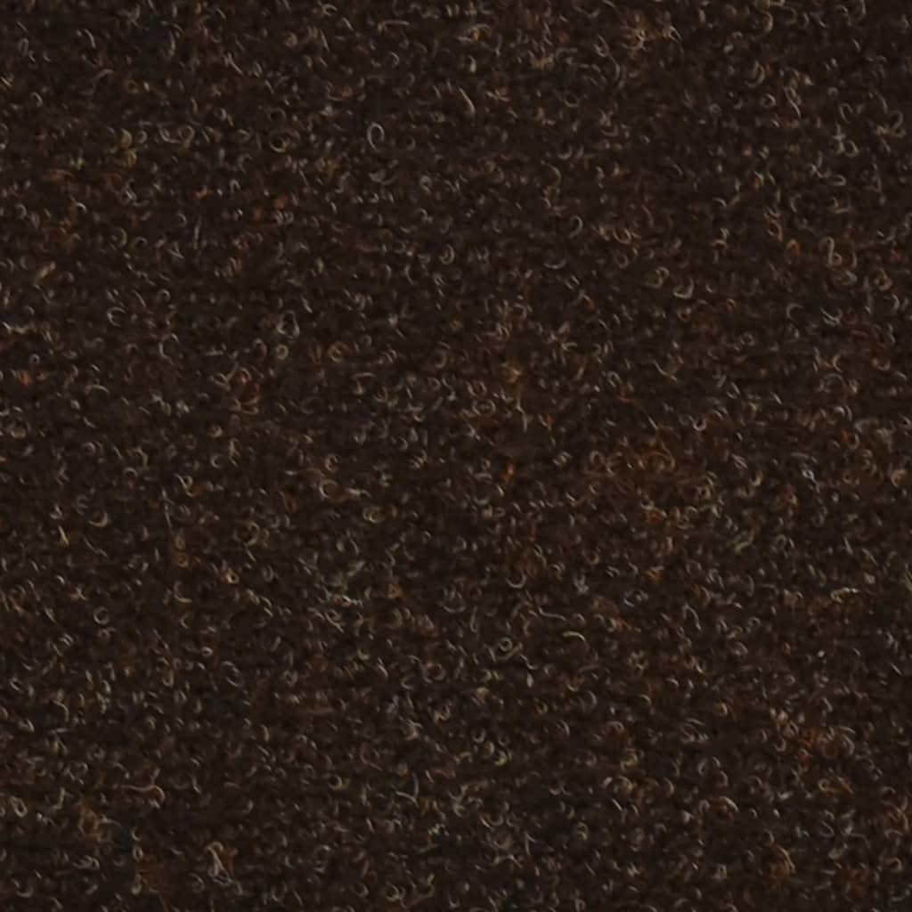 Selbstklebende Treppenmatten 10 Stk. Braun 56x17x3cm Nadelvlies