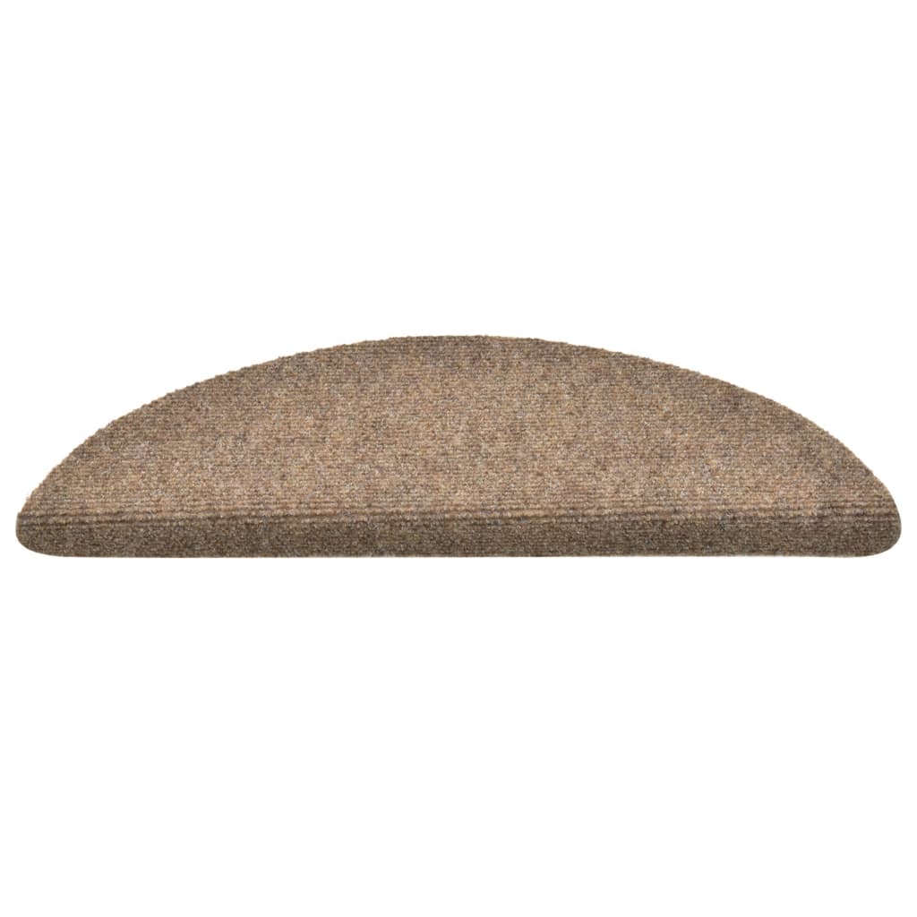 Selbstklebende Treppenmatten 5 Stk. Creme 56x17x3cm Nadelvlies