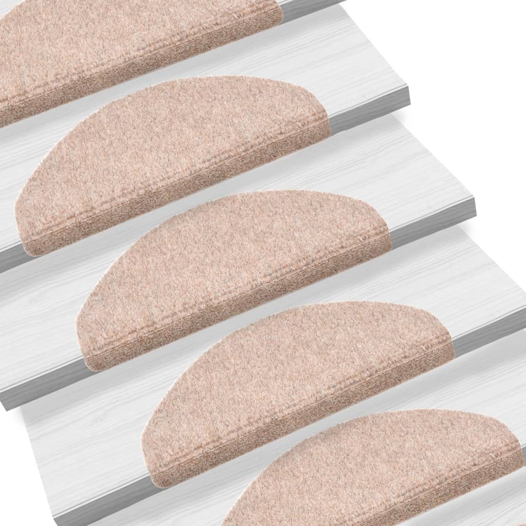 Selbstklebende Treppenmatten 5 Stk. Braun 65x21x4cm Nadelvlies