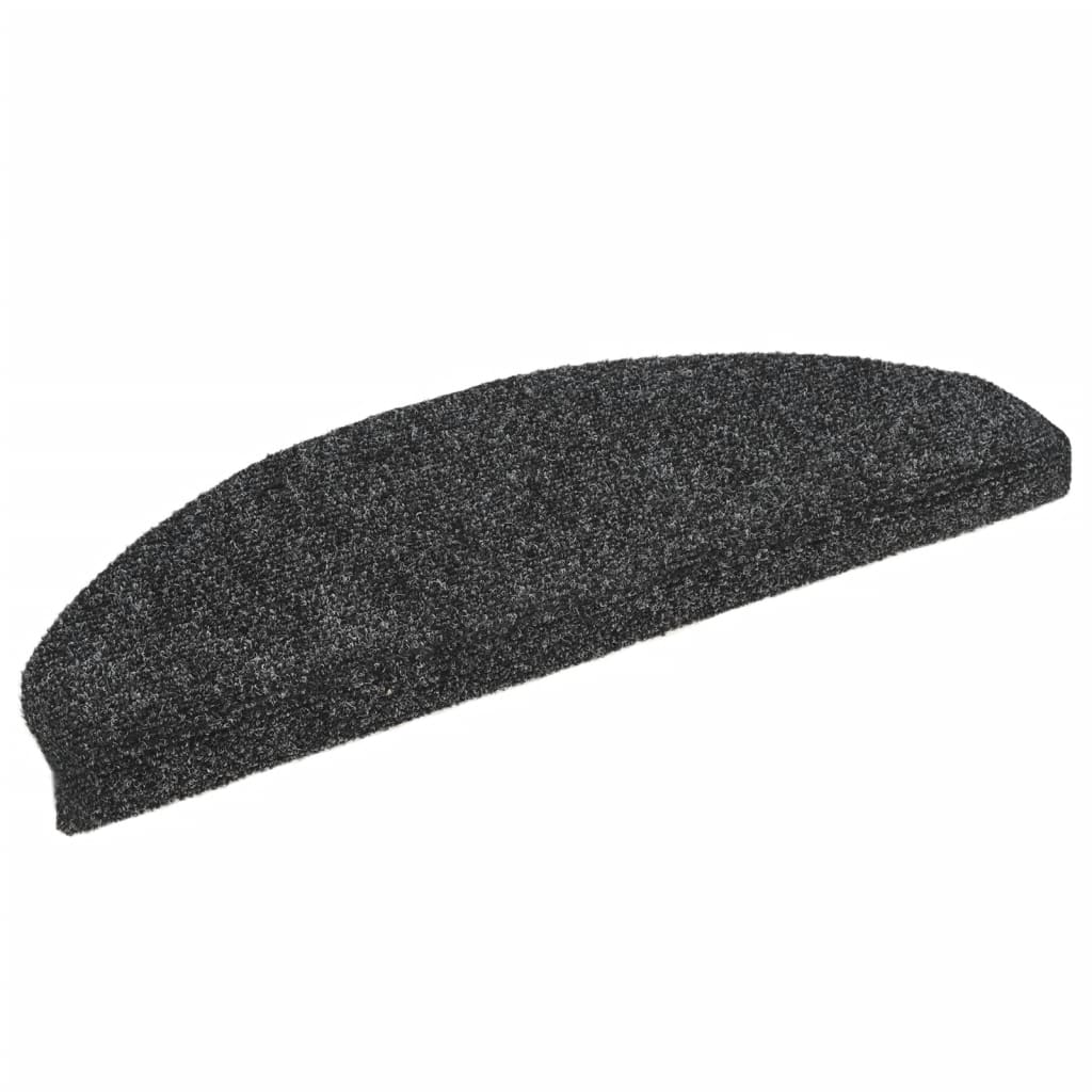 Selbstklebende Treppenmatten 10 Stk. Dunkelgrau 65x21x4 cm