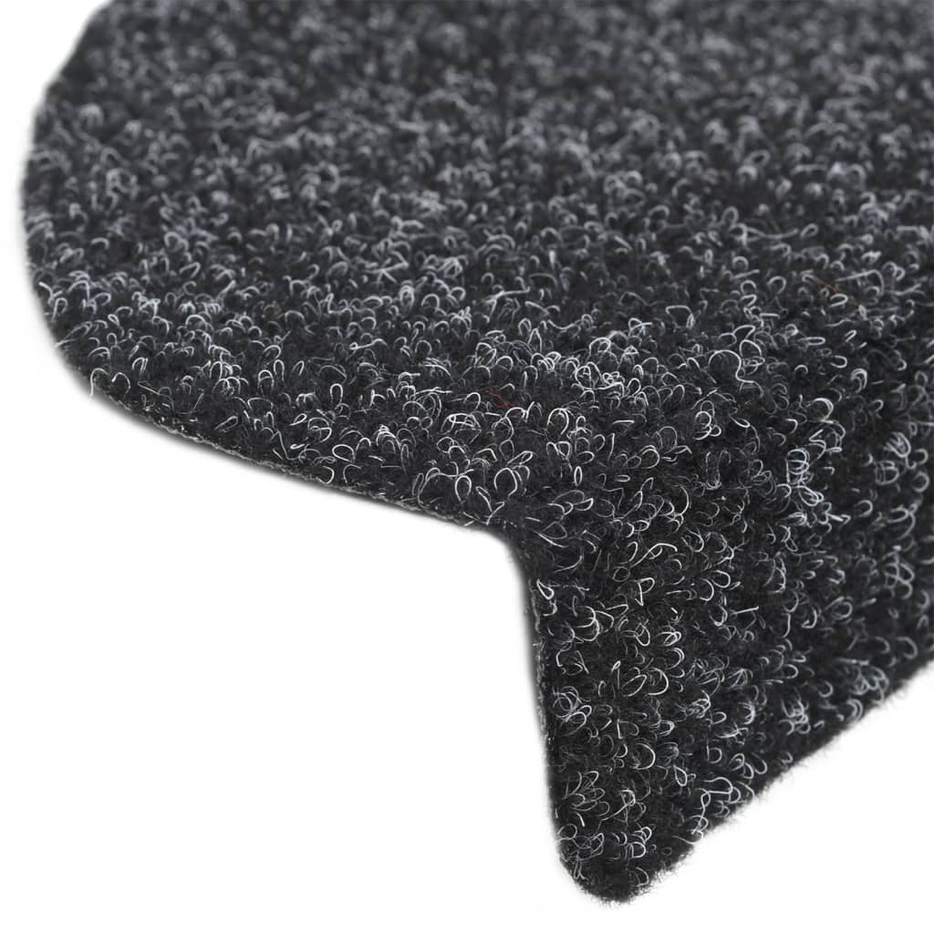 Treppenmatten Selbstklebend 5 Stk. Schwarz 65x21x4cm Nadelvlies