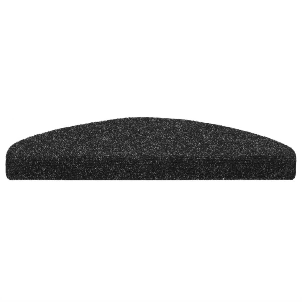 Treppenmatten Selbstklebend 10 Stk. Schwarz 65x21x4cm
