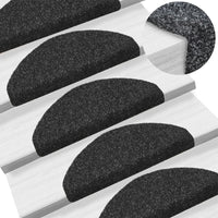 Thumbnail for Treppenmatten Selbstklebend 10 Stk. Schwarz 65x21x4cm