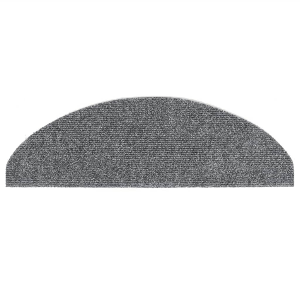 Selbstklebende Treppenmatten 5 Stk. Hellgrau 65x21x4 cm