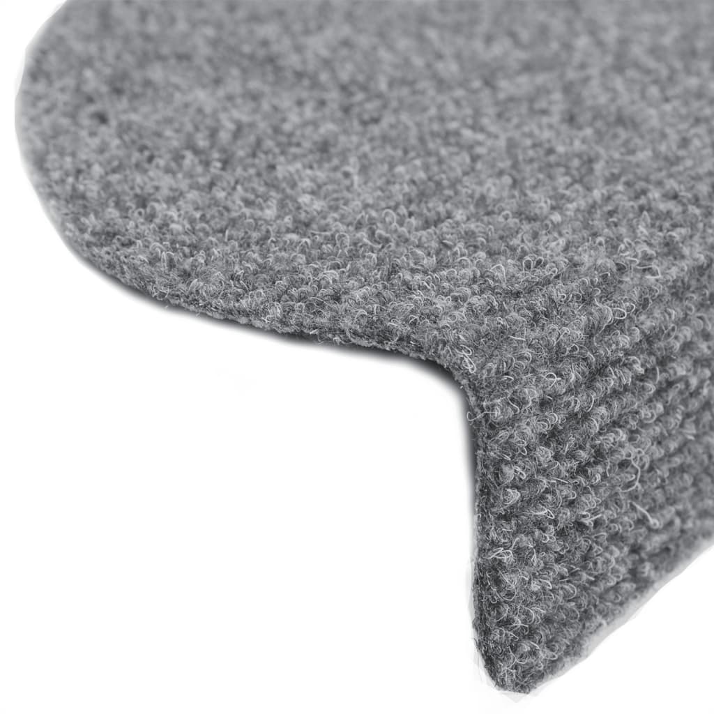 Selbstklebende Treppenmatten 5 Stk. Hellgrau 65x21x4 cm