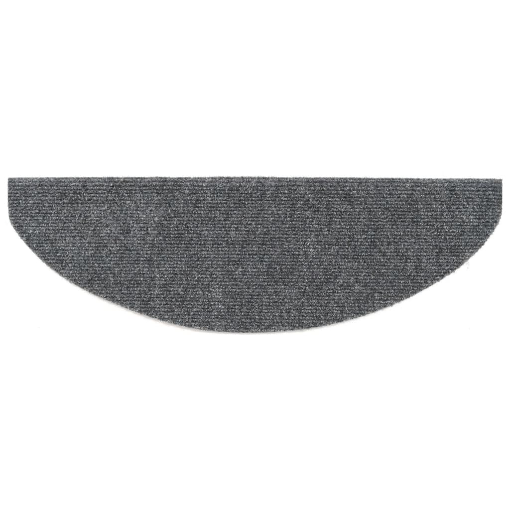 Selbstklebende Treppenmatten 10 Stk. Hellgrau 65x21x4 cm