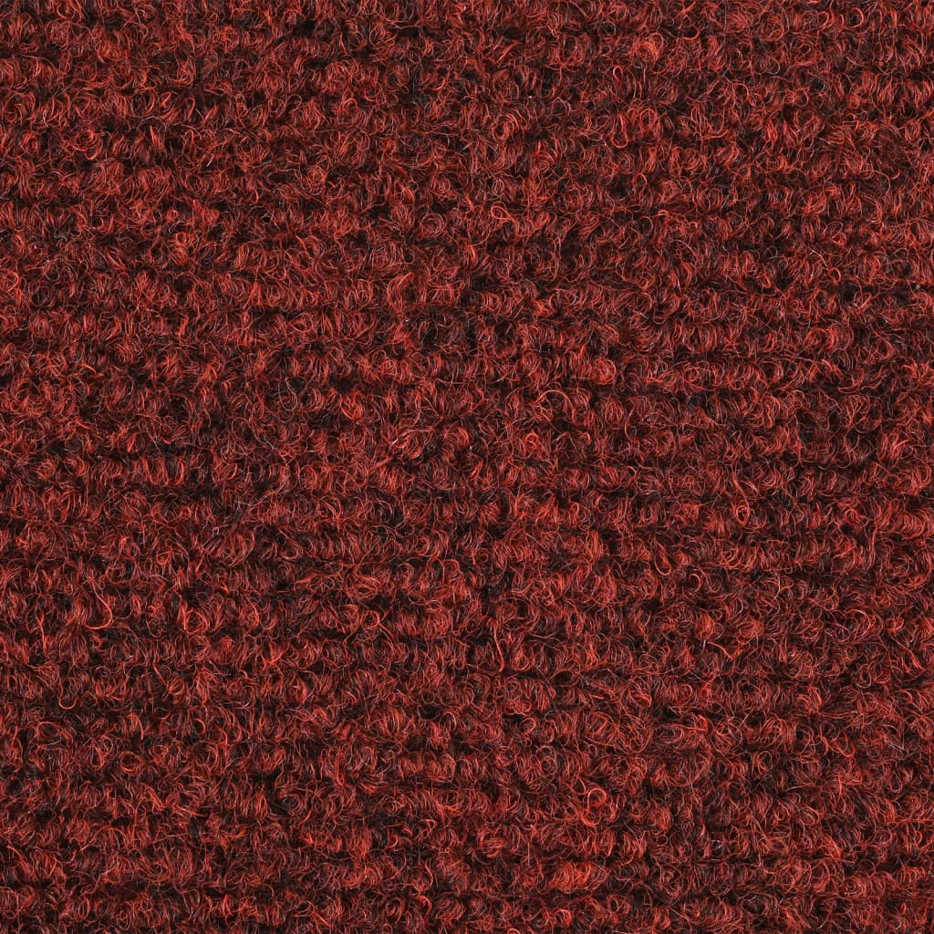 Selbstklebende Treppenmatten 10 Stk. Rot 65x21x4 cm Nadelvlies
