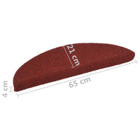 Thumbnail for Selbstklebende Treppenmatten 10 Stk. Rot 65x21x4 cm Nadelvlies