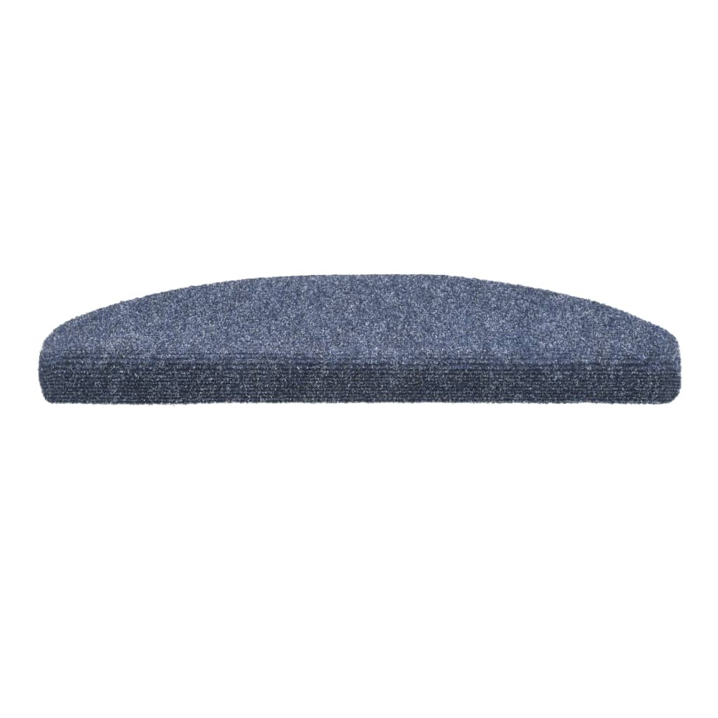 Selbstklebende Treppenmatten 10 Stk. Blau 65x21x4cm Nadelvlies