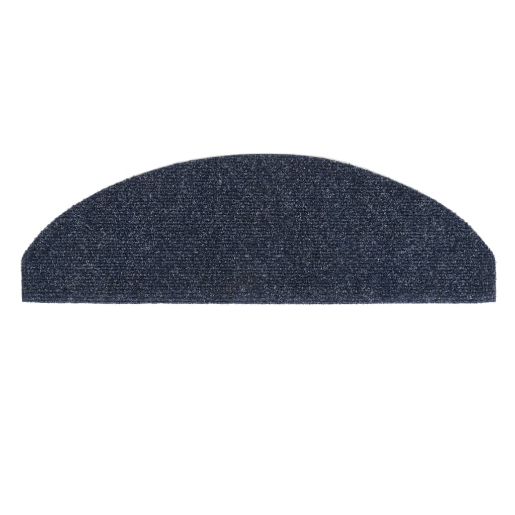Selbstklebende Treppenmatten 10 Stk. Blau 65x21x4cm Nadelvlies