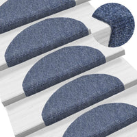 Thumbnail for Selbstklebende Treppenmatten 10 Stk. Blau 65x21x4cm Nadelvlies