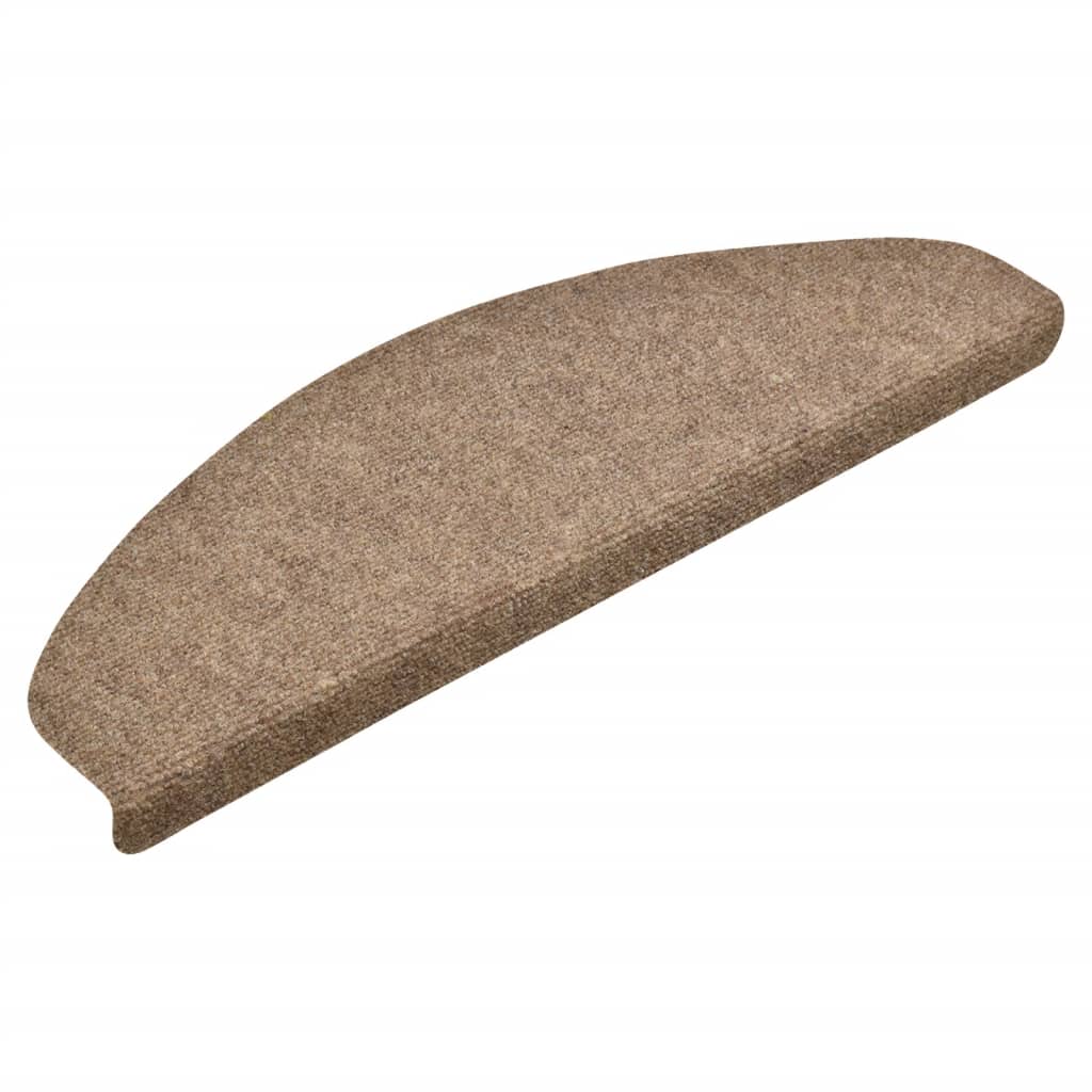 Selbstklebende Treppenmatten 10 Stk. Creme 65x21x4cm Nadelvlies