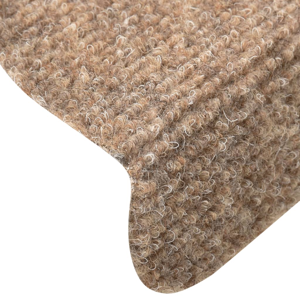 Selbstklebende Treppenmatten 10 Stk. Creme 65x21x4cm Nadelvlies