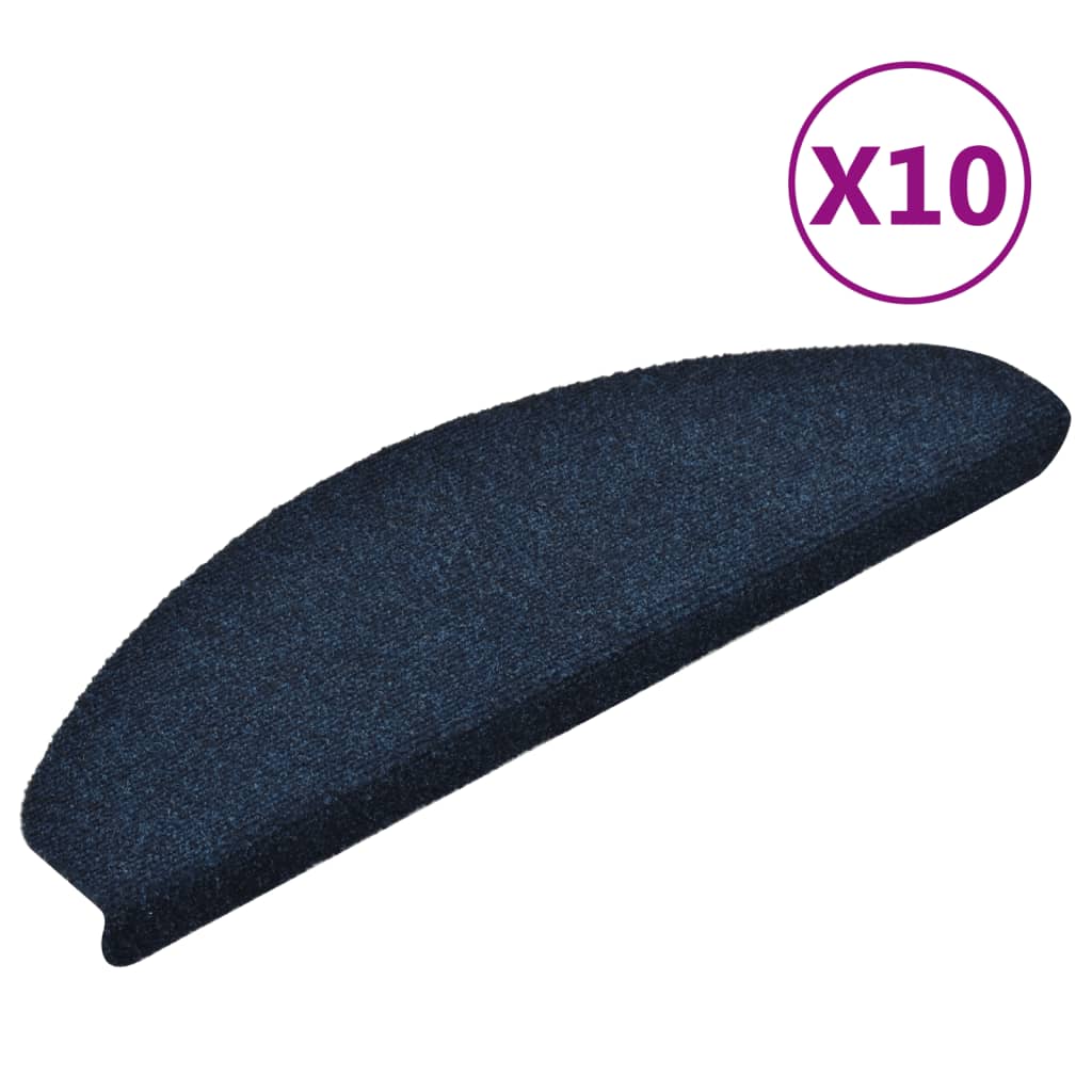 Selbstklebende Treppenmatten 10 Stk. Marineblau 65x21x4cm