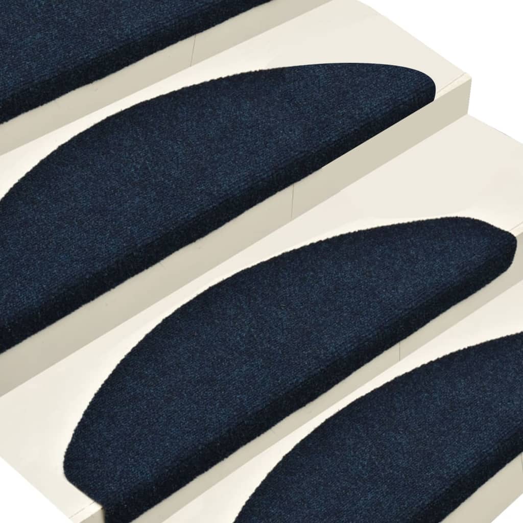Selbstklebende Treppenmatten 10 Stk. Marineblau 65x21x4cm