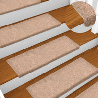 Thumbnail for Treppenmatten 5 Stk. Braun 65x21x4 cm Nadelvlies