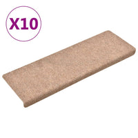 Thumbnail for Treppenmatten 10 Stk. Braun 65x21x4 cm Nadelvlies