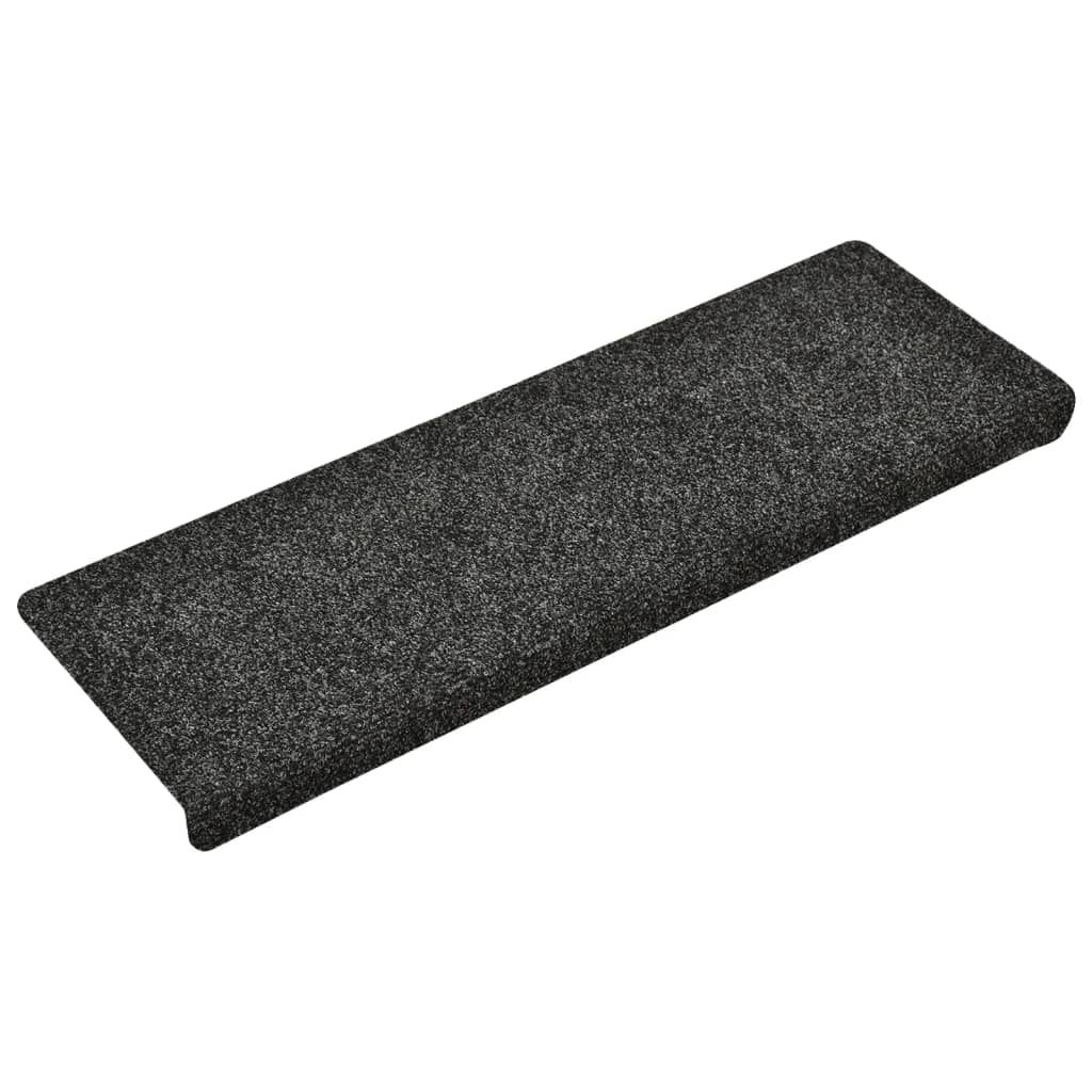 Treppenmatten 5 Stk. Grau 65x21x4 cm Nadelvlies