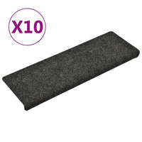 Thumbnail for Treppenmatten 10 Stk. Grau 65x21x4 cm Nadelvlies