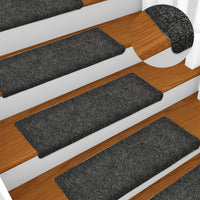 Thumbnail for Treppenmatten 10 Stk. Grau 65x21x4 cm Nadelvlies