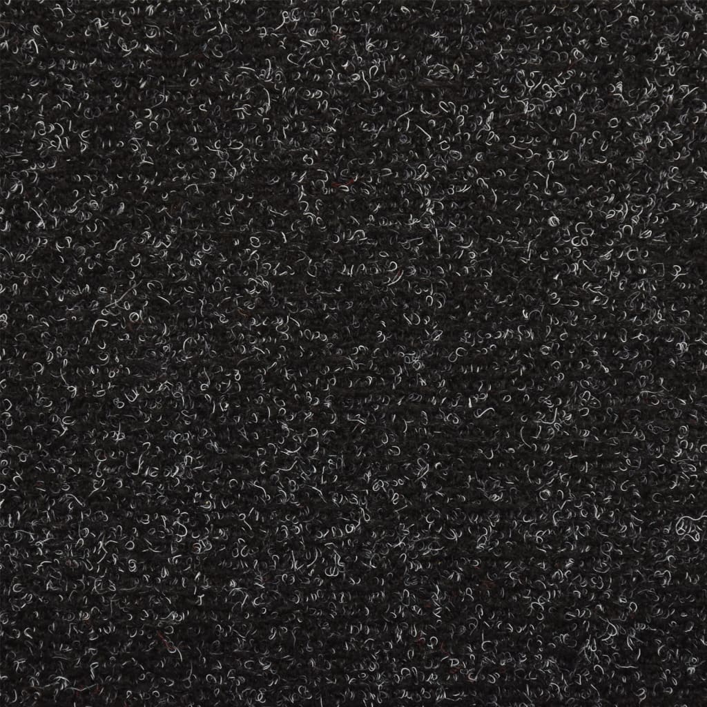 Treppenmatten 5 Stk. Schwarz 65x25 cm Nadelvlies
