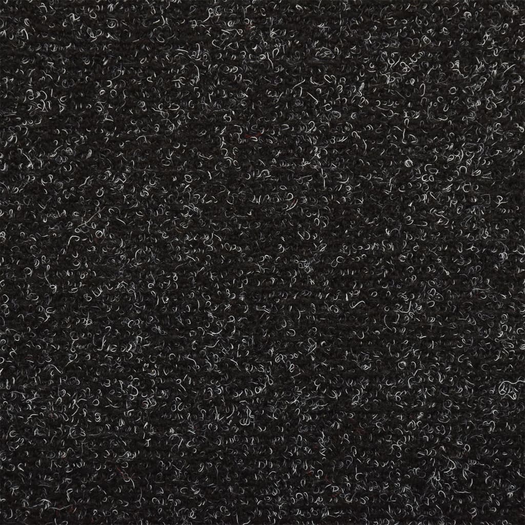 Treppenmatten 10 Stk. Schwarz 65x25 cm Nadelvlies
